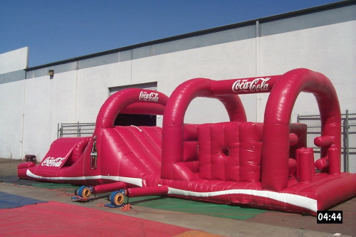 Inflatable Interactive Games coca cola obstacle course